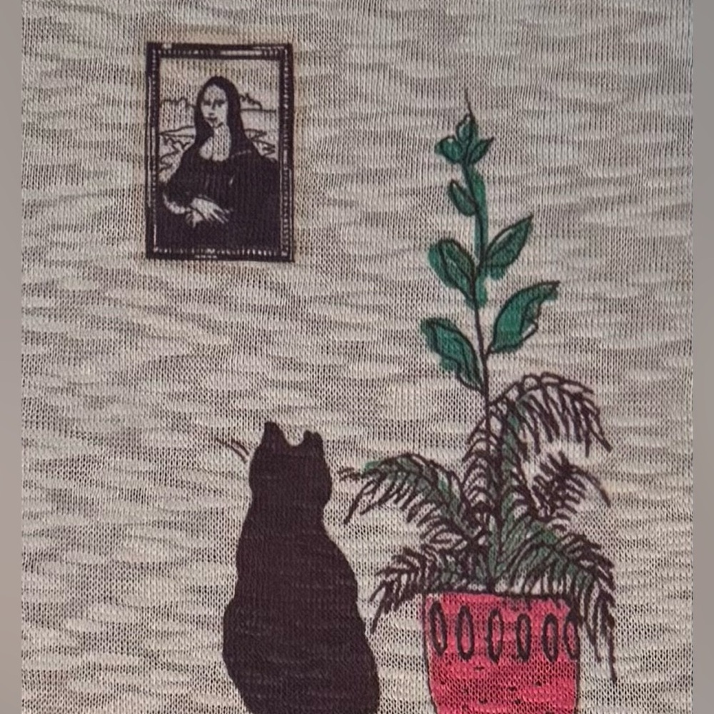 INOAH Hoodie Light Green Cat And Lady Size XL - Picture 7 of 8